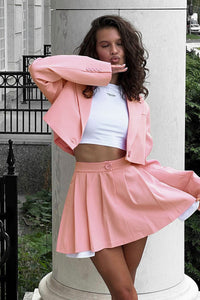 Kontrast Silhouette Cropped Rock Set im modernen Stil