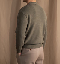 Pullover aus Wollmischung mit Rippstruktur