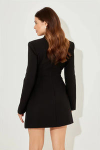 Urban Chic V-Ausschnitt Blazer-Kurzes Kleid