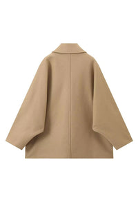 Leiser Luxus Asymmetrischer Cape-Mantel im modernen Stil