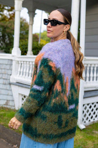 Kunstinspirierte Cardigan aus Strick