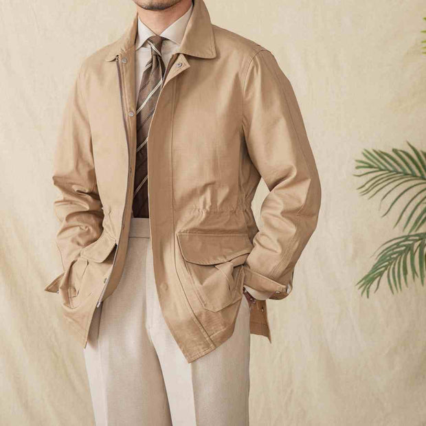 Jacke aus Baumwolle mit Futter im Vintage-Stil