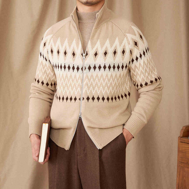 Strickjacke mit Fair-Isle-Muster