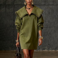Western Retro Stil Herbst- und Winter-Neues Wildlederkleid