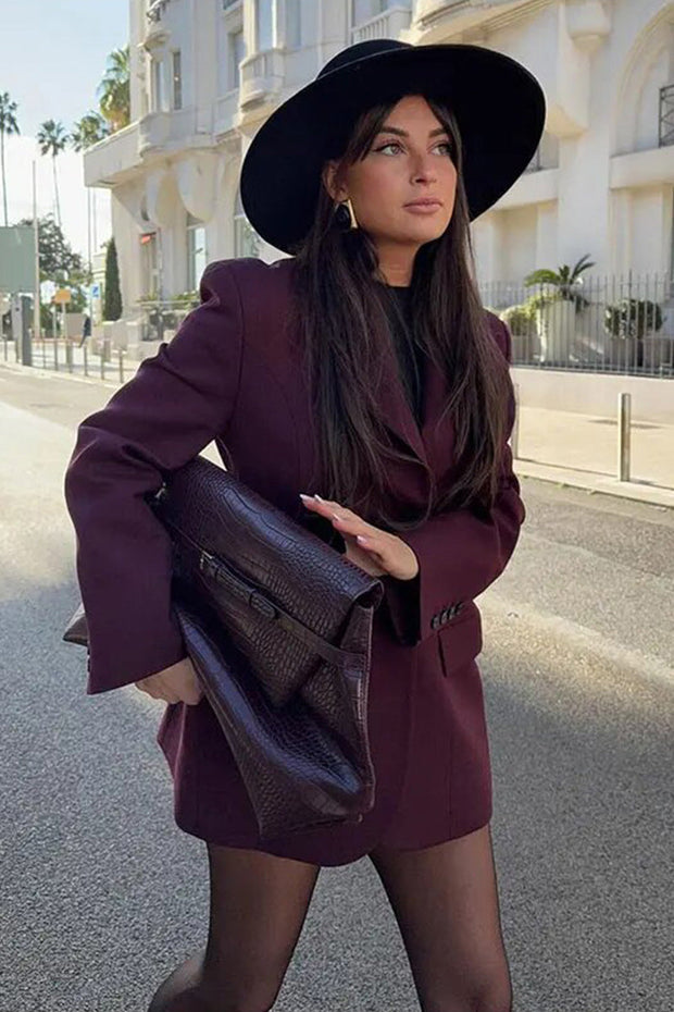 Frühjahrsblazer mit V-Neck und Taillierung