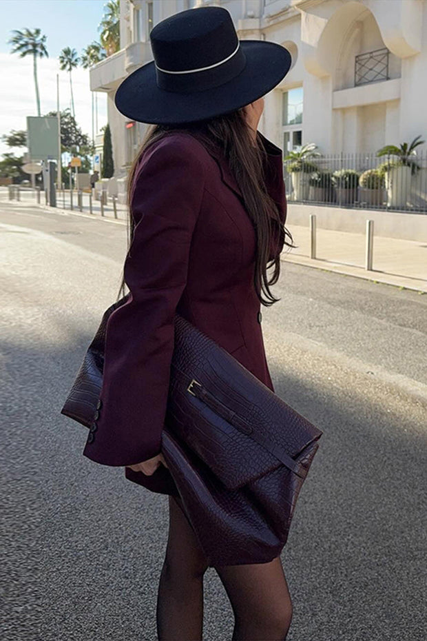 Frühjahrsblazer mit V-Neck und Taillierung