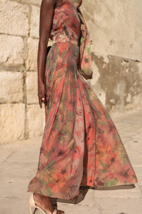Falda Neckholder-Set mit floralem Maxirock im modernen Stil