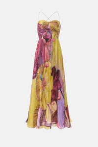 Kiara Langes Kleid mit mehrfarbigem Ikat-Muster