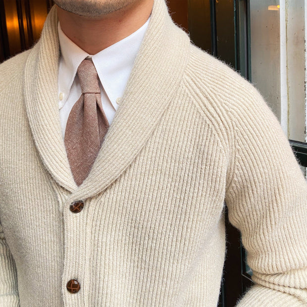 Strickjacke mit Schalkragen