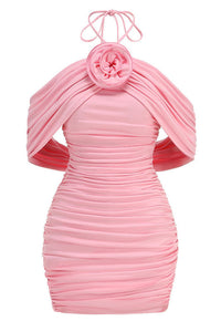 Sommer Neckholder Enganliegendes Mini-Kleid