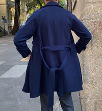 Trenchcoat aus Wollmischung mit Gürtel
