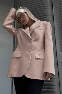 Frühjahrsblazer mit V-Neck und Taillierung