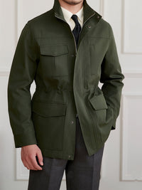 Jagdjacke aus Baumwollmischung mit Jagd-Details