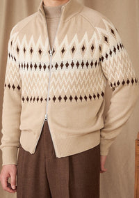 Strickjacke mit Fair-Isle-Muster