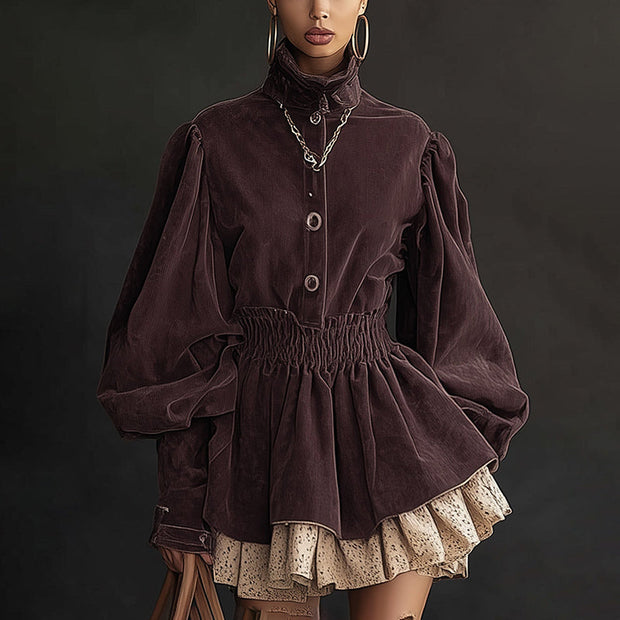 Western Retro Stil Herbst- und Winter-Neues Wildlederkleid