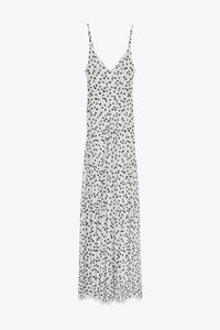 Glenn V-Ausschnitt Maxikleid mit Punktmuster