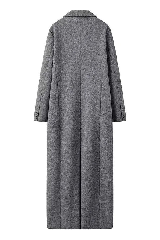 Urban Oversize Maßgeschneiderter Wollmantel im modernen Stil