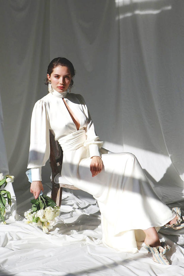 Galaxy Weißes Abendkleid im modernen Stil