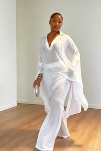 Oversize-Tunika- und Hosen-Set
