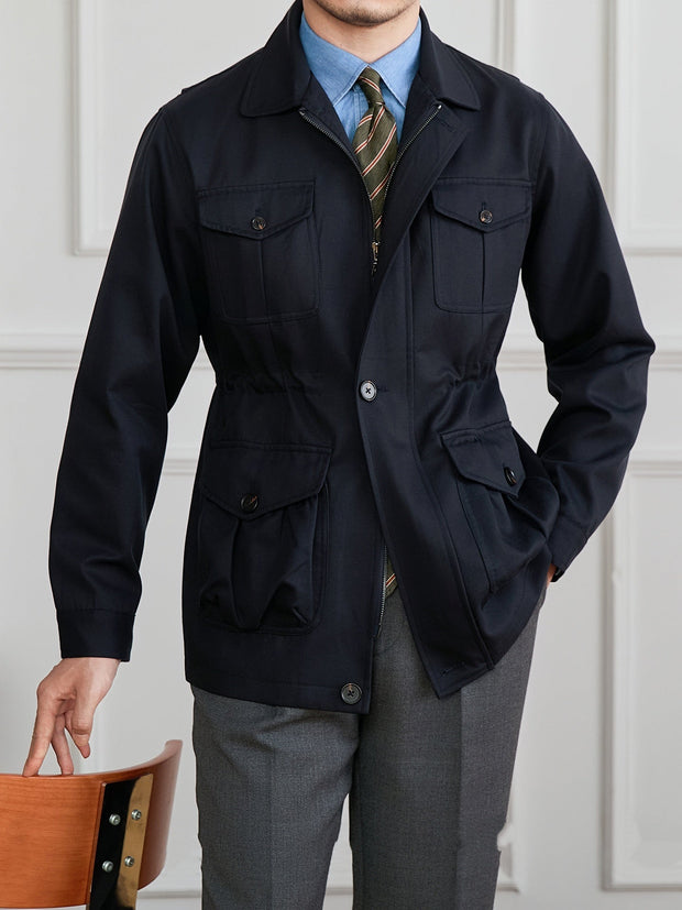 Jacke aus Baumwollmischung mit Reißverschluss