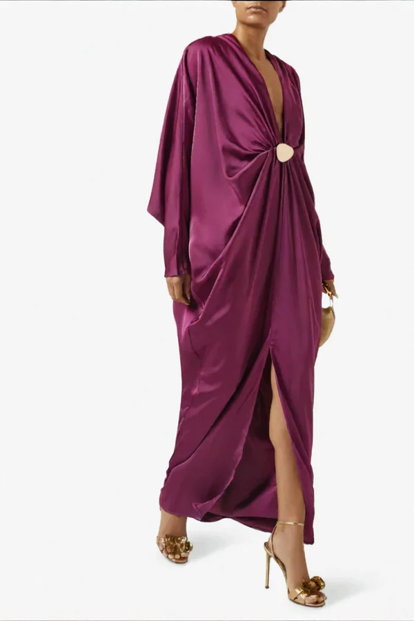 Belle – Plissiertes Maxikleid mit Farbverlauf