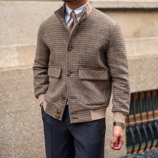 Jacke mit Prince-of-Wales-Muster