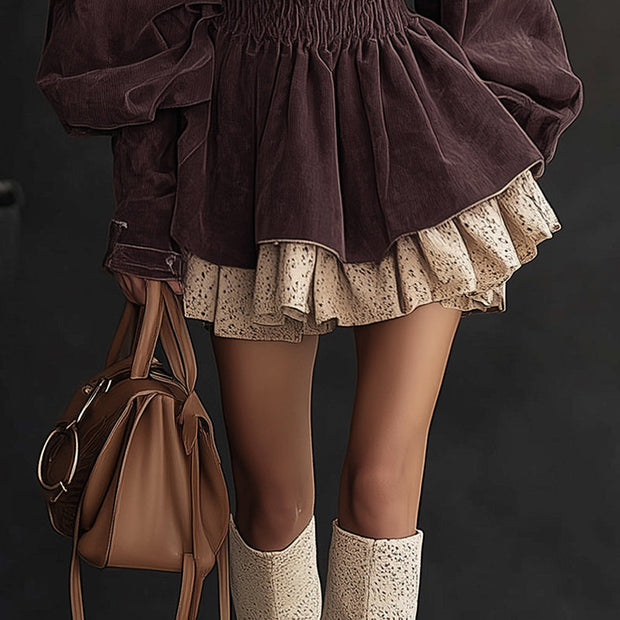 Western Retro Stil Herbst- und Winter-Neues Wildlederkleid