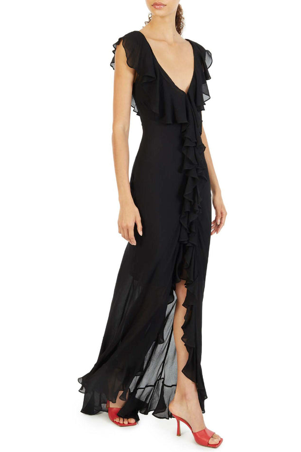 figurbetontes Kleid mit Schlitz und figurbetontem Schnitt
