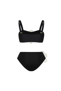 Neckholder 3D Blumenmuster Bikini-Set