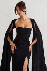 Queen's Cape - Kleid mit Schlitz im modernen Stil