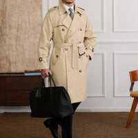 Trenchcoat aus Baumwollmischung mit doppelreihigem Schnitt