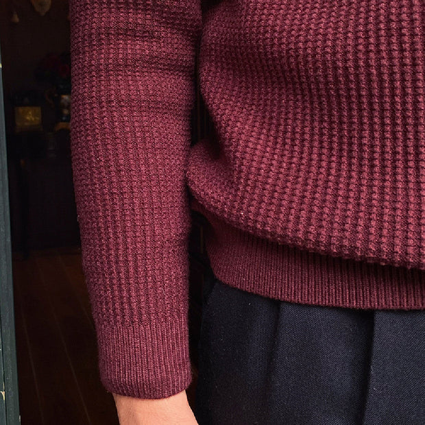 Pullover mit Rippstruktur, Quasten und kurzem Reißverschluss
