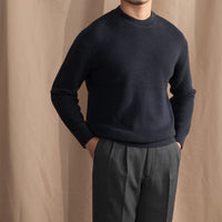 Pullover aus Wollmischung mit Rippstruktur