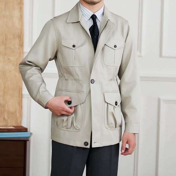 Jacke aus Baumwollmischung mit Reißverschluss