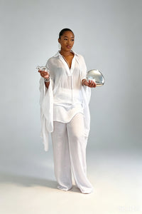 Oversize-Tunika- und Hosen-Set