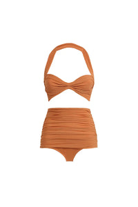 Träger Netzflecht Vintage Bikini-Set im modernen Stil