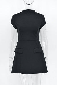 Thea Kurzes Kleid - Schwarz
