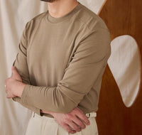 T-Shirt aus Baumwollmischung mit weicher Haptik und langen Ärmeln