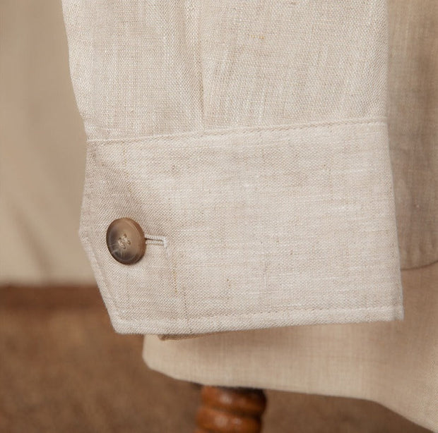 Jacke aus Leinen mit Safari-Details