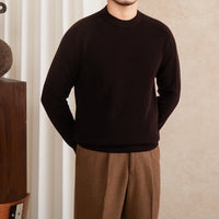 Pullover aus Wollmischung mit Rippstruktur und langen Ärmeln