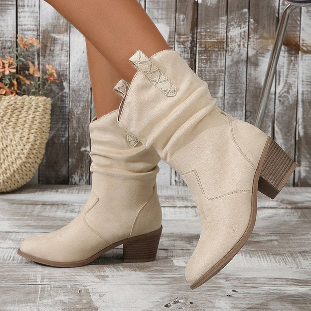 Vintage Western Cowboy Stiefeletten mit Quasten im modernen Stil