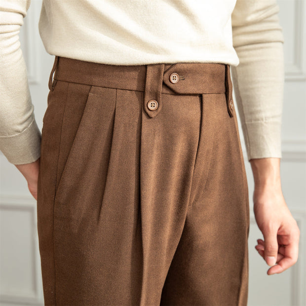 Hose aus Wollmischung mit Bundfalten