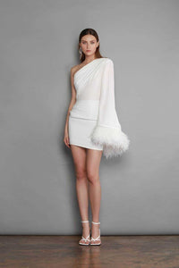 Herbst gerafftes figurbetontes Kleid
