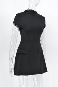 Thea Kurzes Kleid - Schwarz