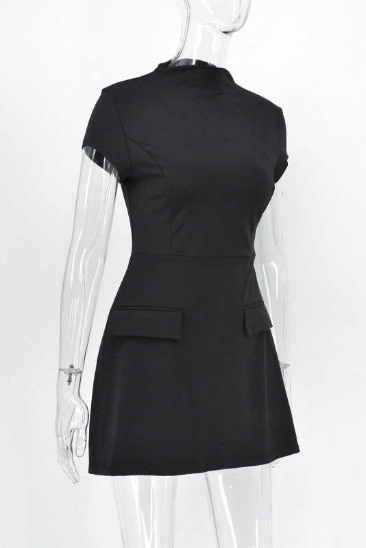 Thea Kurzes Kleid - Schwarz