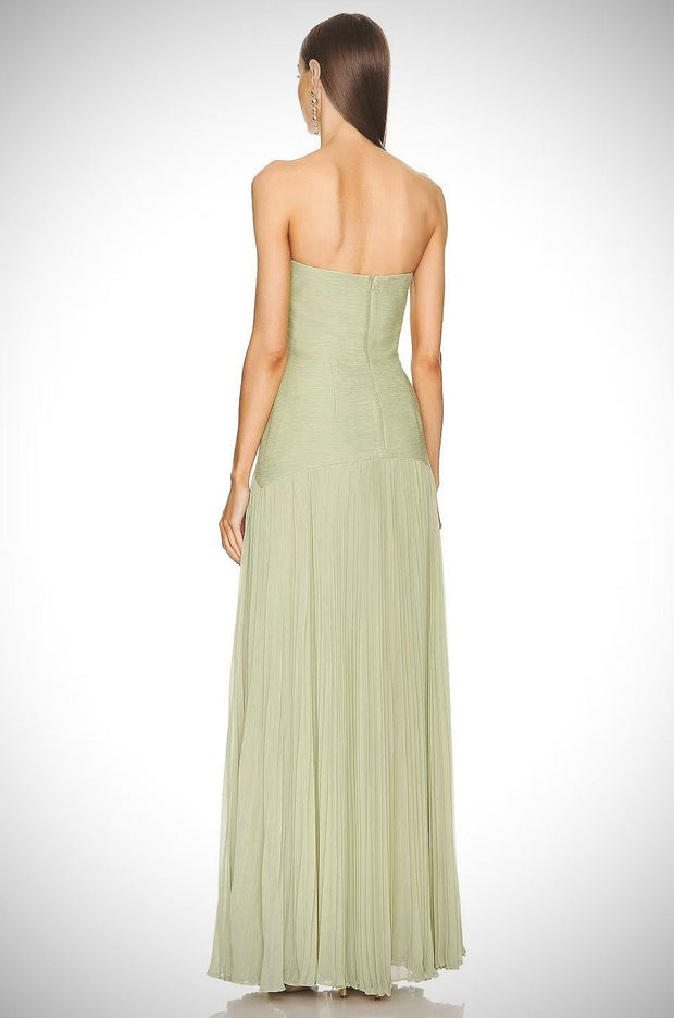 Russisches heiß begehrtes einfarbiges trägerloses Langes Kleid