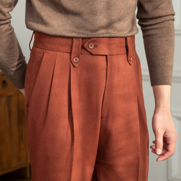 Hose aus Wollmischung mit Bundfalten