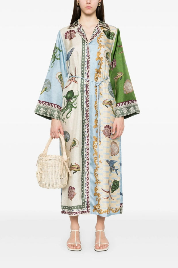 Locker sitzendes Leinenkleid im modernen Stil