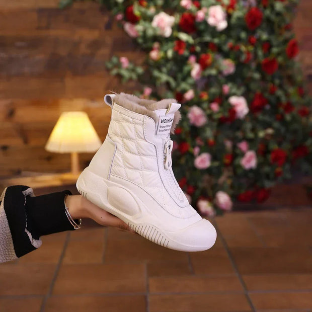 BAILEY - Retro-High-Top-Plüschstiefel