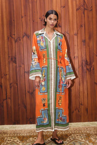 Leinenkleid langärmelig und Taillenschnitt